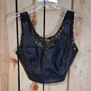Black Lace Women's Crop Top